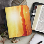 Sunrise Road Print Leather Bible Cover