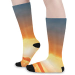 Sunrise Road Print Long Socks