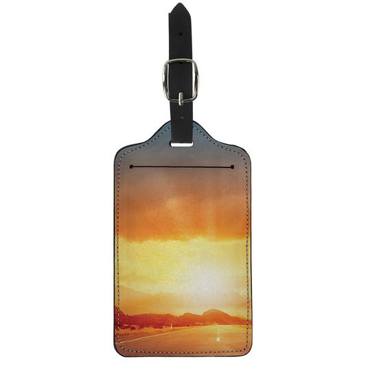 Sunrise Road Print Luggage Tag