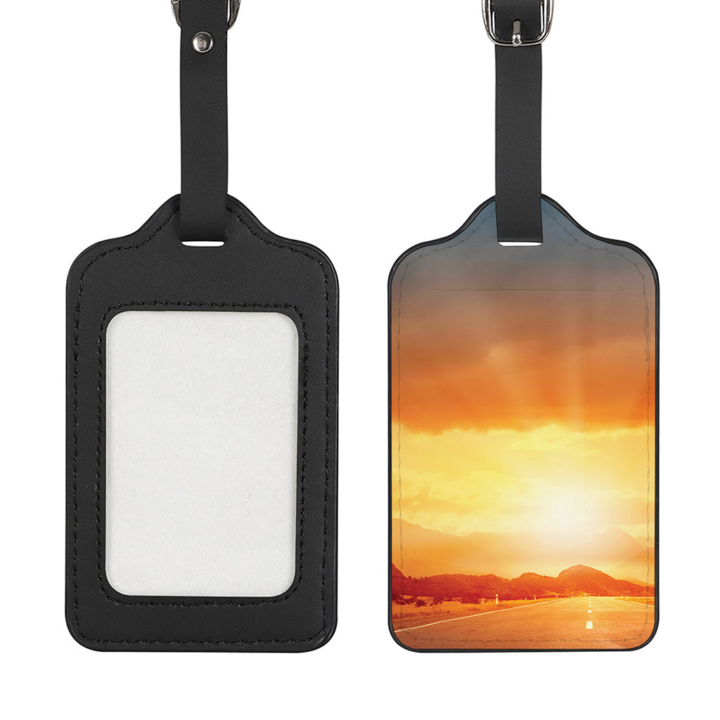 Sunrise Road Print Luggage Tag