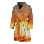 Sunrise Road Print Men's Bathrobe