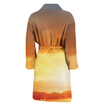 Sunrise Road Print Men's Bathrobe
