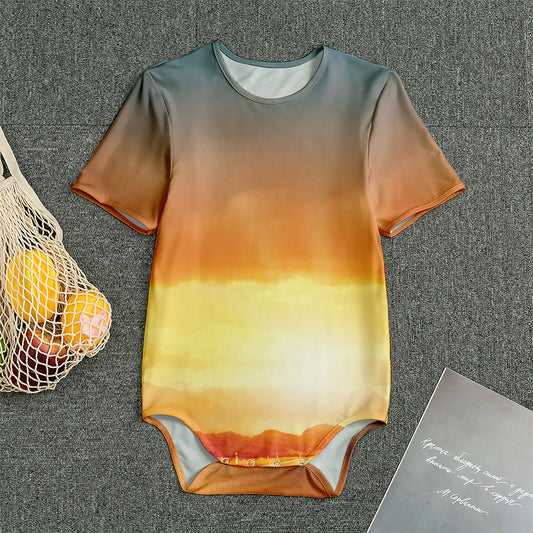 Sunrise Road Print Men's Bodysuit