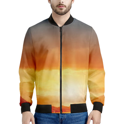Sunrise Road Print Men's Bomber Jacket