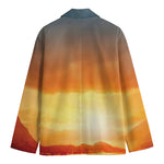 Sunrise Road Print Men's Cotton Blazer