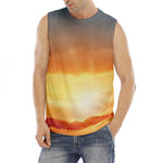 Sunrise Road Print Men's Fitness Tank Top