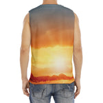 Sunrise Road Print Men's Fitness Tank Top
