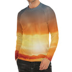Sunrise Road Print Men's Long Sleeve Rash Guard