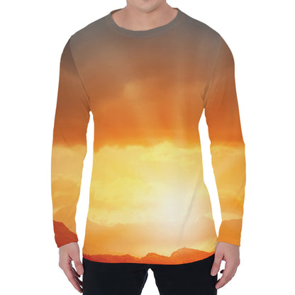 Sunrise Road Print Men's Long Sleeve T-Shirt