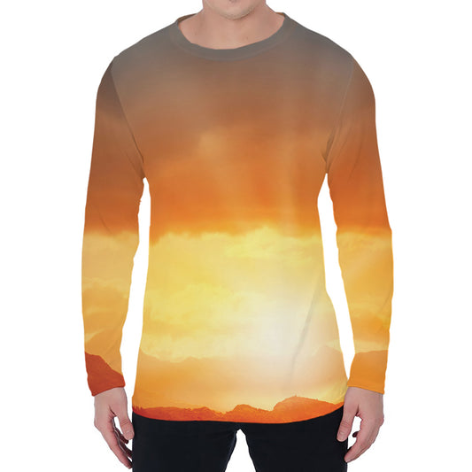 Sunrise Road Print Men's Long Sleeve T-Shirt