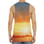 Sunrise Road Print Men's Muscle Tank Top
