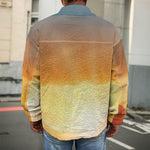 Sunrise Road Print Men's Shirt Jacket