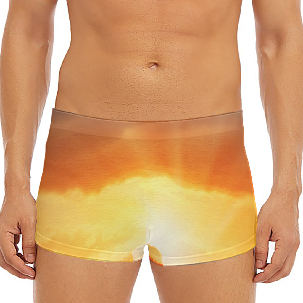 Sunrise Road Print Men's Short Boxer Briefs