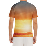 Sunrise Road Print Men's Short Sleeve Rash Guard