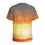 Sunrise Road Print Men's Sports T-Shirt