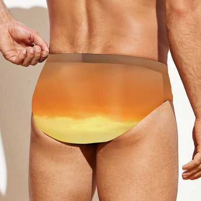Sunrise Road Print Men's Swim Briefs