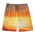 Sunrise Road Print Men's Swim Trunks
