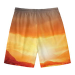 Sunrise Road Print Men's Swim Trunks