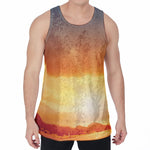 Sunrise Road Print Men's Velvet Tank Top