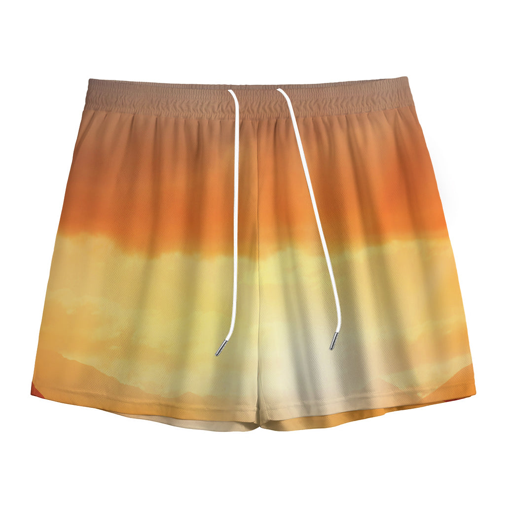 Sunrise Road Print Mesh Shorts