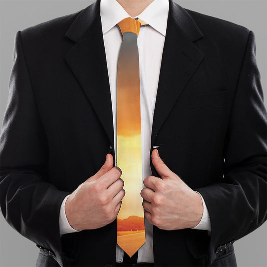 Sunrise Road Print Necktie