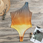 Sunrise Road Print One Shoulder Bodysuit