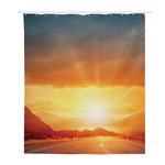 Sunrise Road Print Polyester Shower Curtain