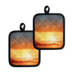 Sunrise Road Print Pot Holders