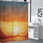 Sunrise Road Print Premium Shower Curtain