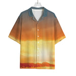 Sunrise Road Print Rayon Hawaiian Shirt