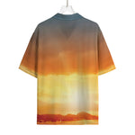 Sunrise Road Print Rayon Hawaiian Shirt