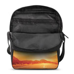Sunrise Road Print Rectangular Crossbody Bag