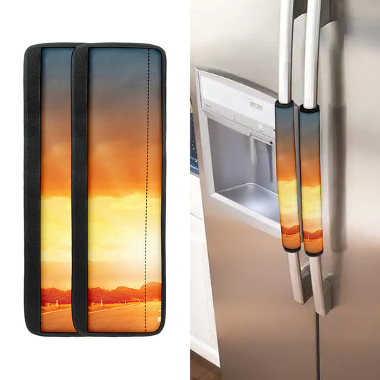 Sunrise Road Print Refrigerator Handle Covers