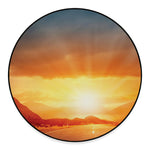 Sunrise Road Print Round Floor Mat