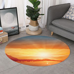 Sunrise Road Print Round Rug