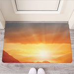 Sunrise Road Print Rubber Doormat