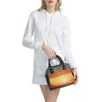 Sunrise Road Print Shoulder Handbag