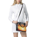 Sunrise Road Print Shoulder Handbag