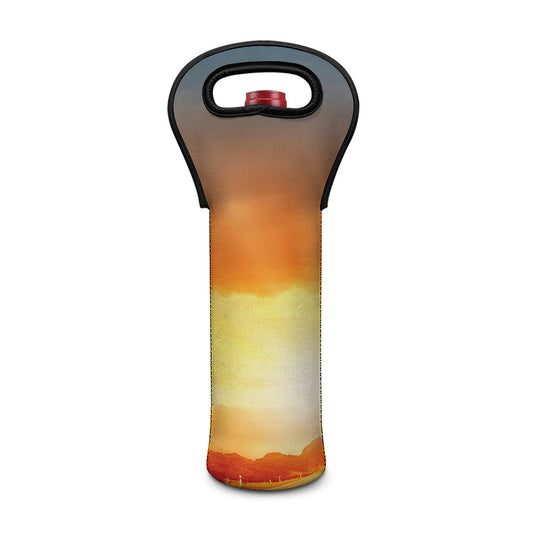 Sunrise Road Print Single Neoprene Wine Tote