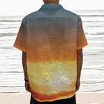 Sunrise Road Print Textured Short Sleeve Shirt