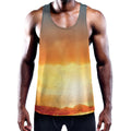 Sunrise Road Print Men's Workout Tank Top