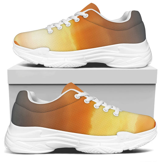 Sunrise Road Print White Chunky Shoes