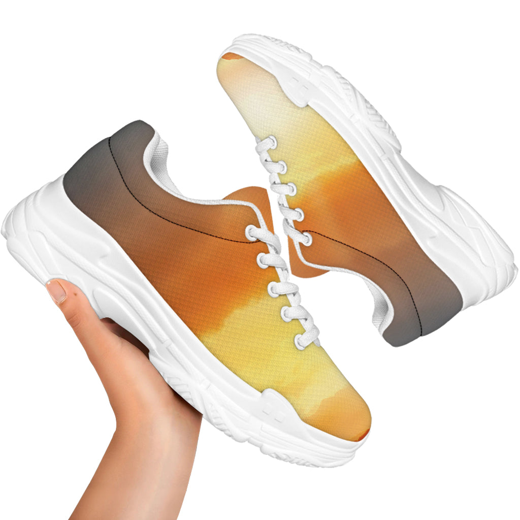 Sunrise Road Print White Chunky Shoes