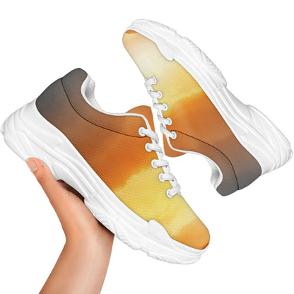 Sunrise Road Print White Chunky Shoes