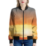 Sunrise Road Print Women's Bomber Jacket