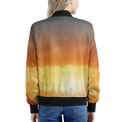 Sunrise Road Print Women's Bomber Jacket