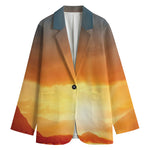 Sunrise Road Print Women's Cotton Blazer