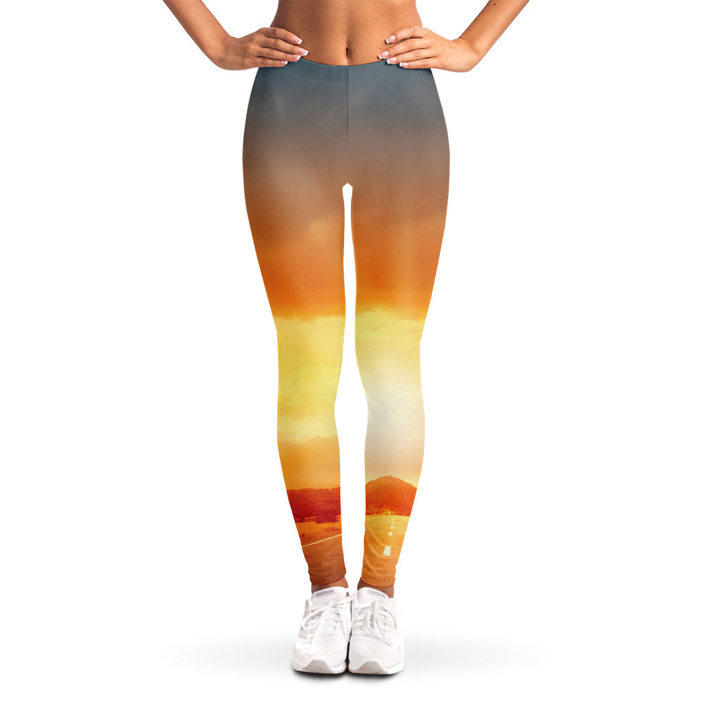 Sunrise Road Print Women's Leggings