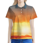 Sunrise Road Print Women's Polo Shirt