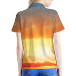 Sunrise Road Print Women's Polo Shirt